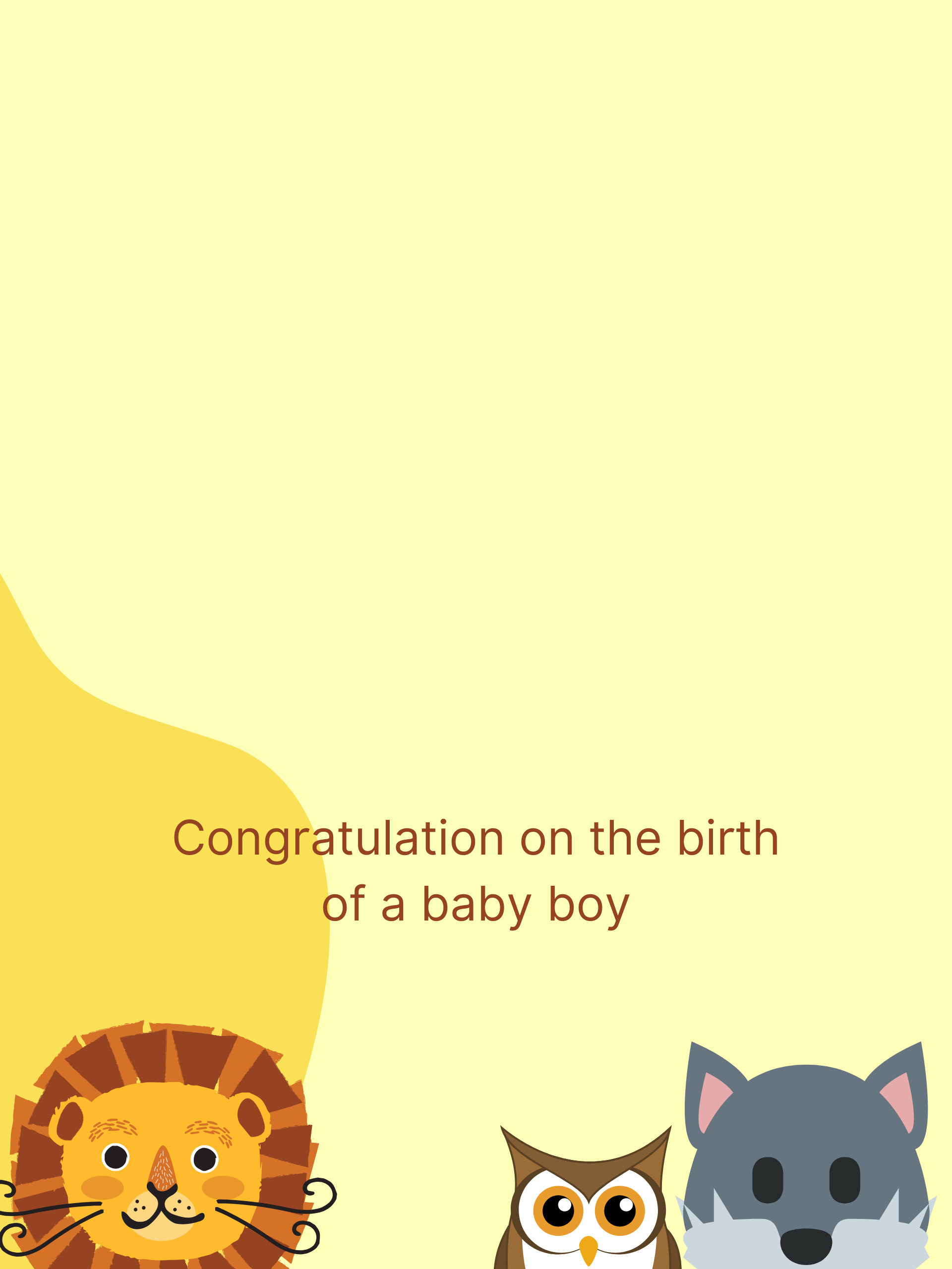 Congrats on the birth of a baby boy